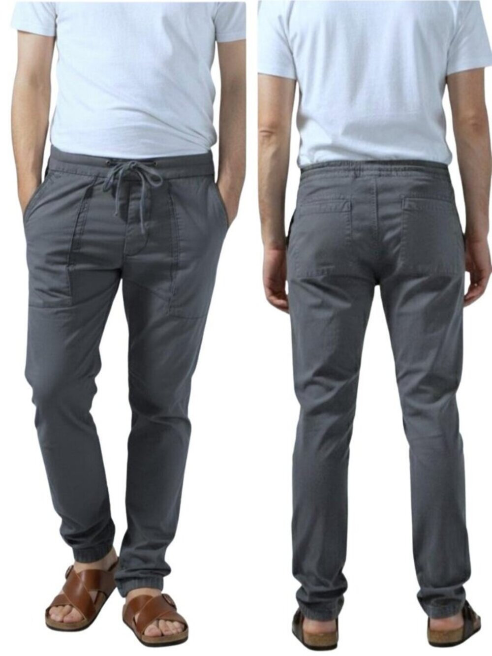 JAMES PERSE Stretch Poplin Utility Pants Men's Size XL Gray